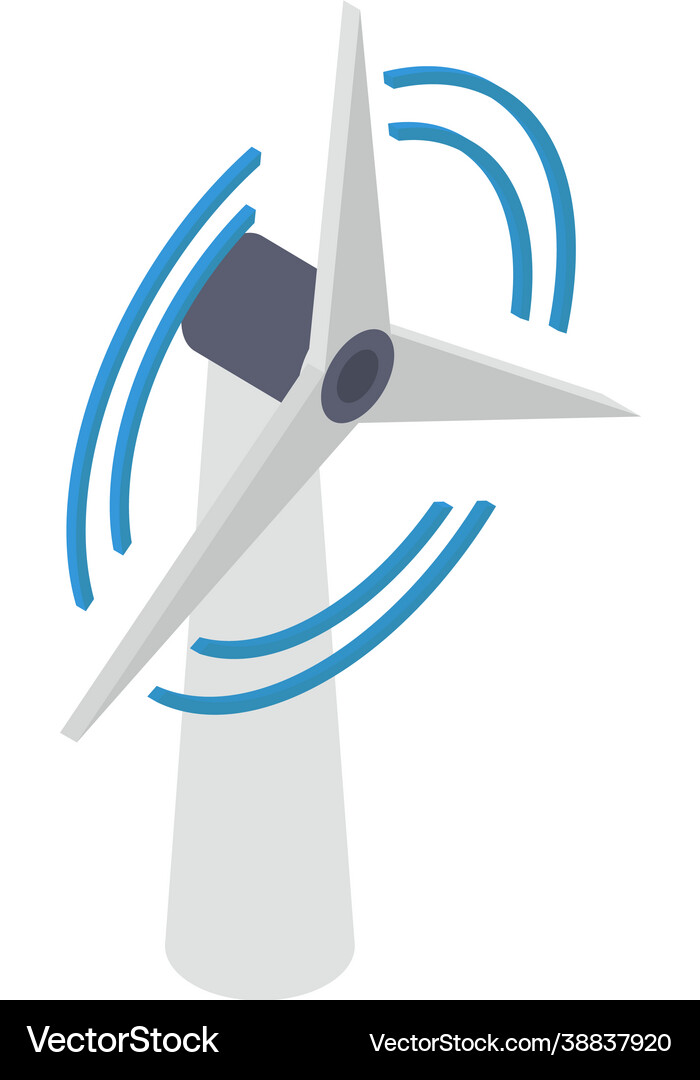 Windmill isometric Royalty Free Vector Image - VectorStock