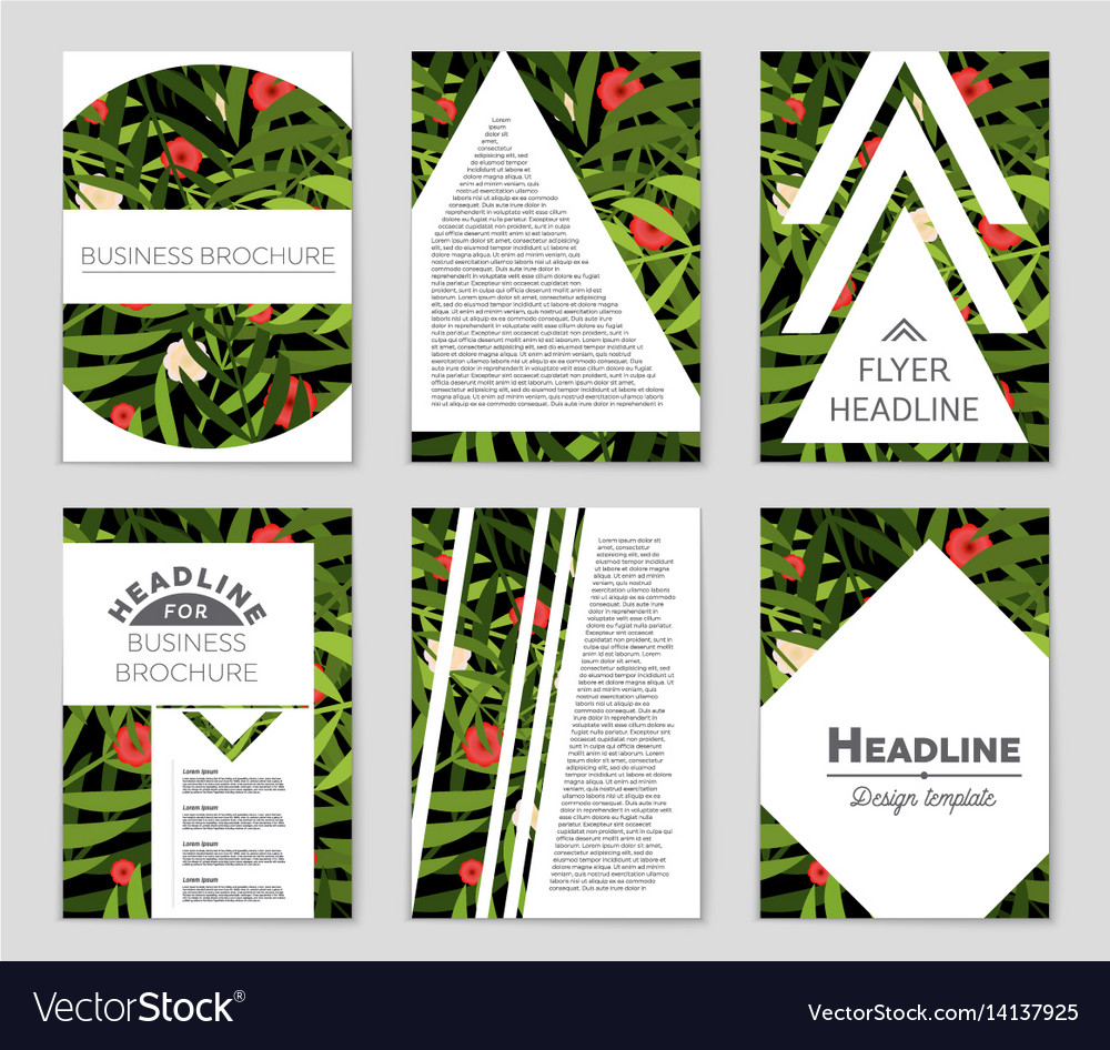 Abstract layout background set for art