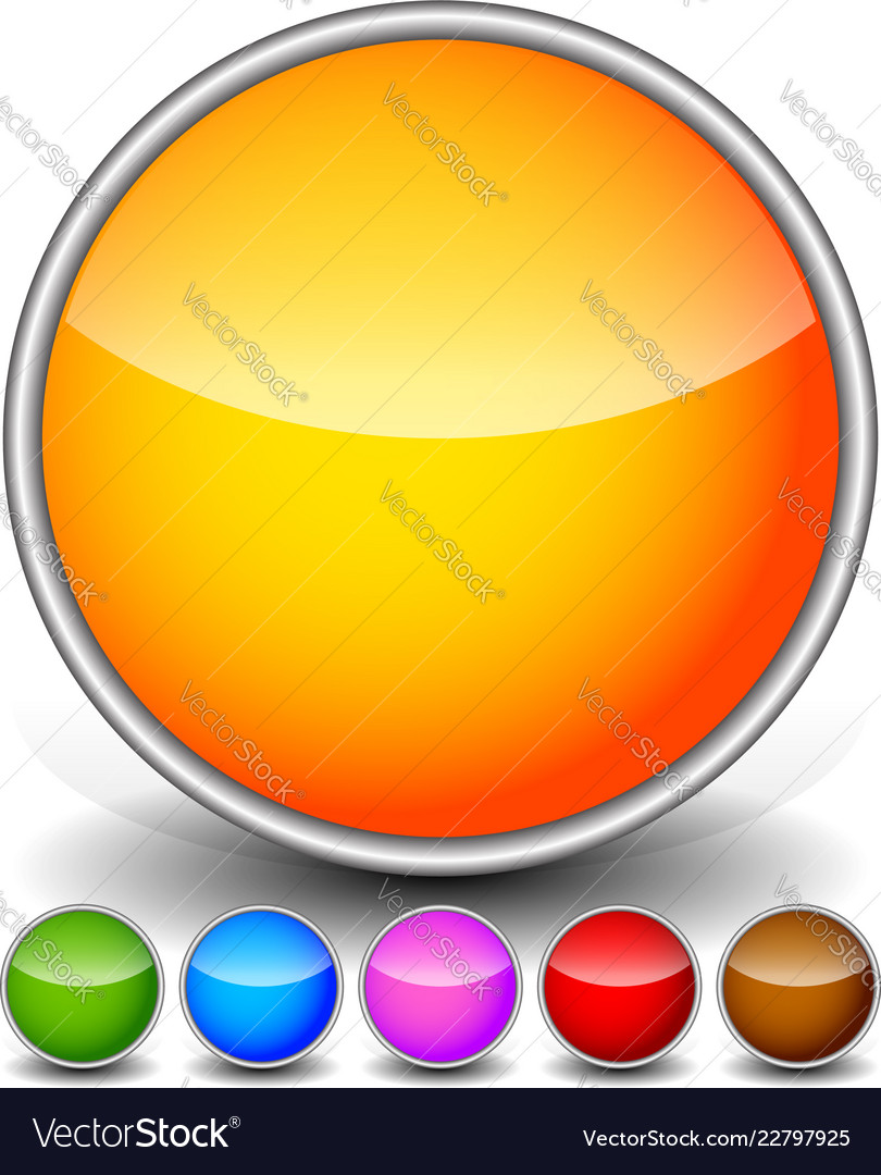 Colorful bright circle icons with empty space