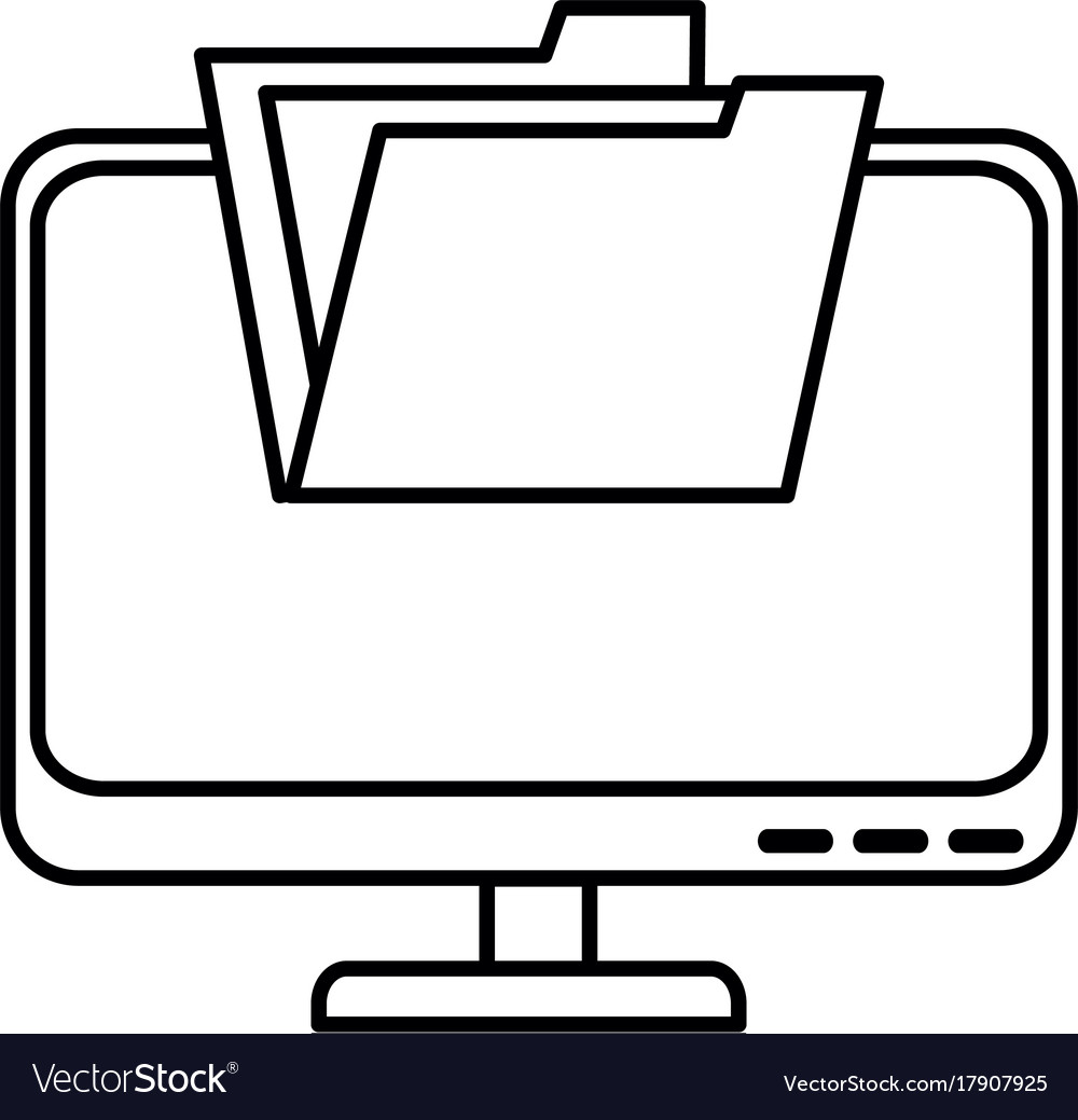 Computer display with folder