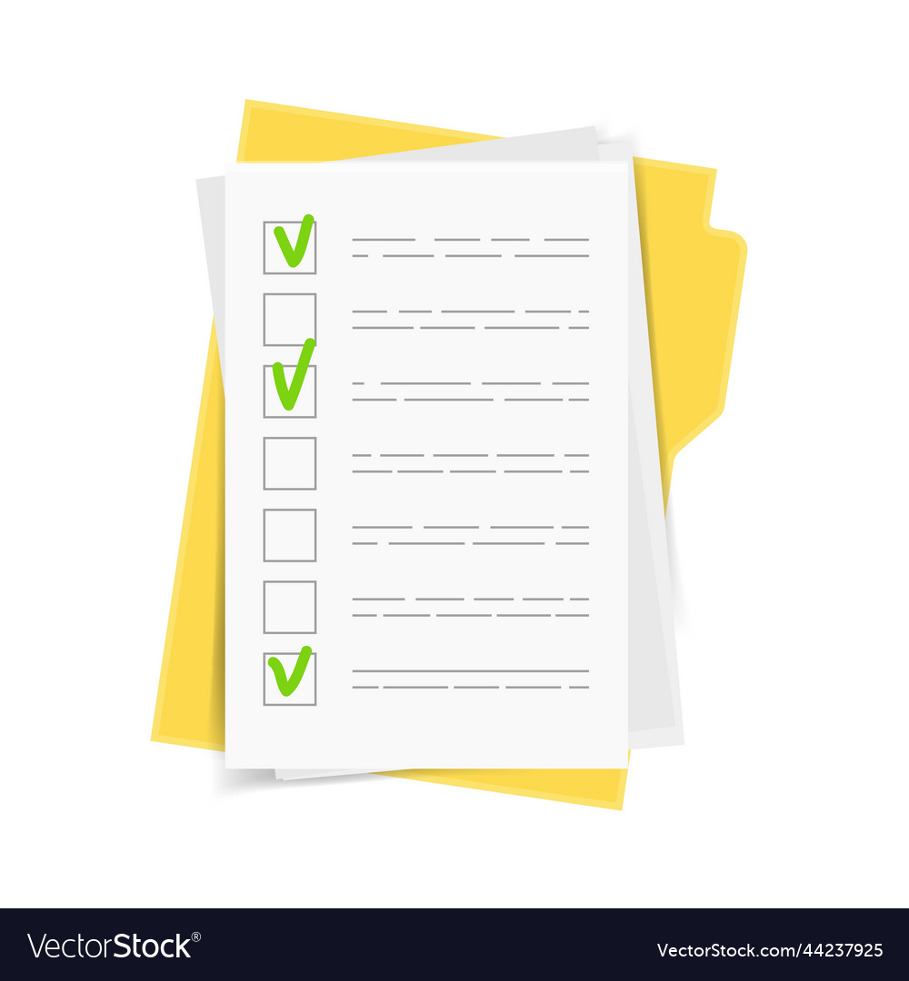 Contract document on white isolated background vector image Contract document on white isolated background