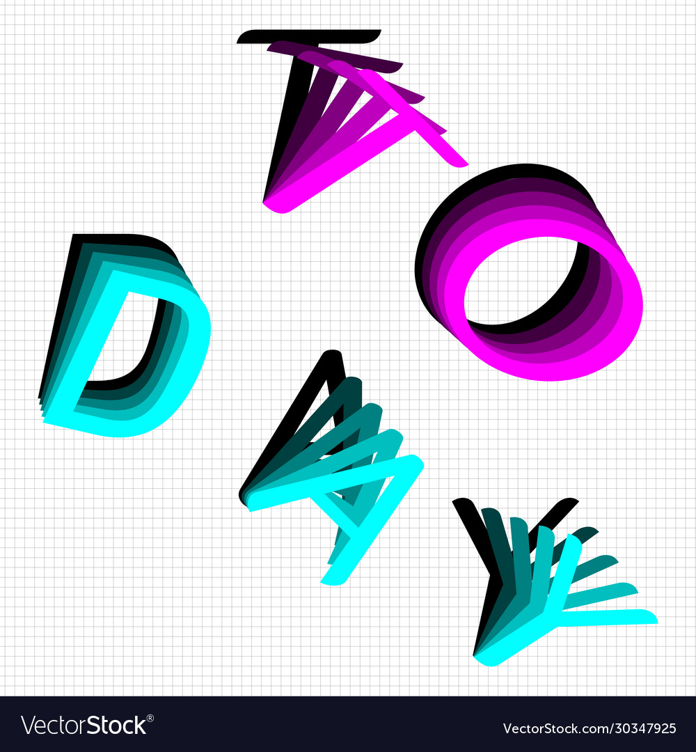 Designed flip text effect element
