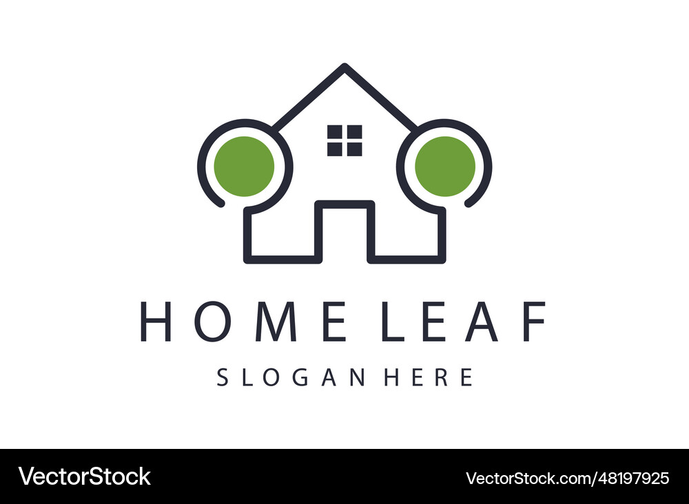 Home leaf Royalty Free Vector Image - VectorStock
