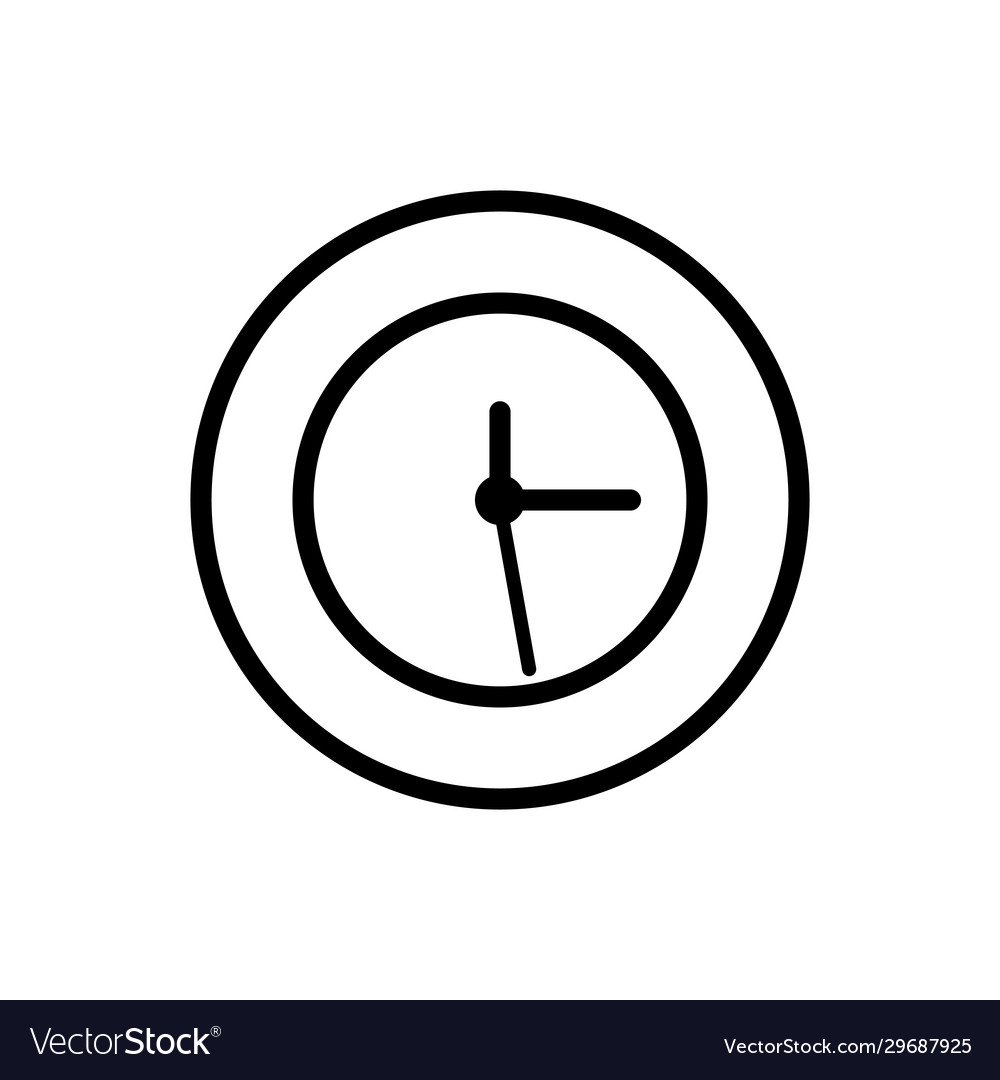 Isolated clock line style icon design