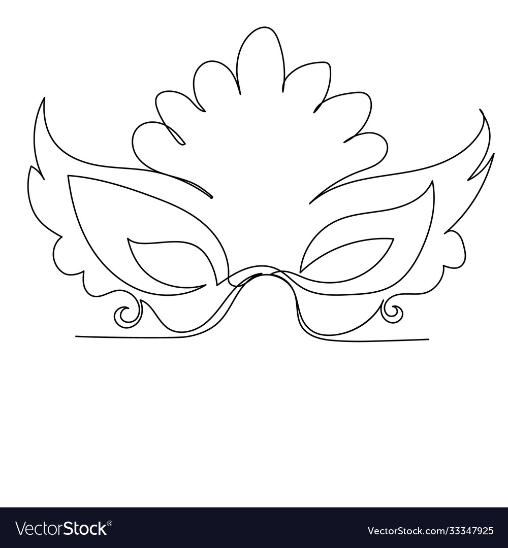 Isolated drawing with one continuous line