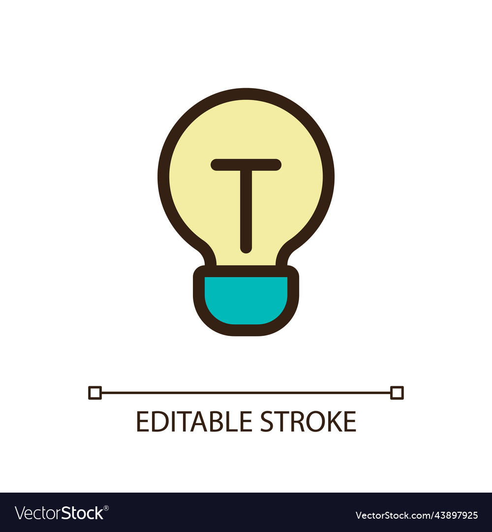 Light bulb pixel perfect rgb color ui icon