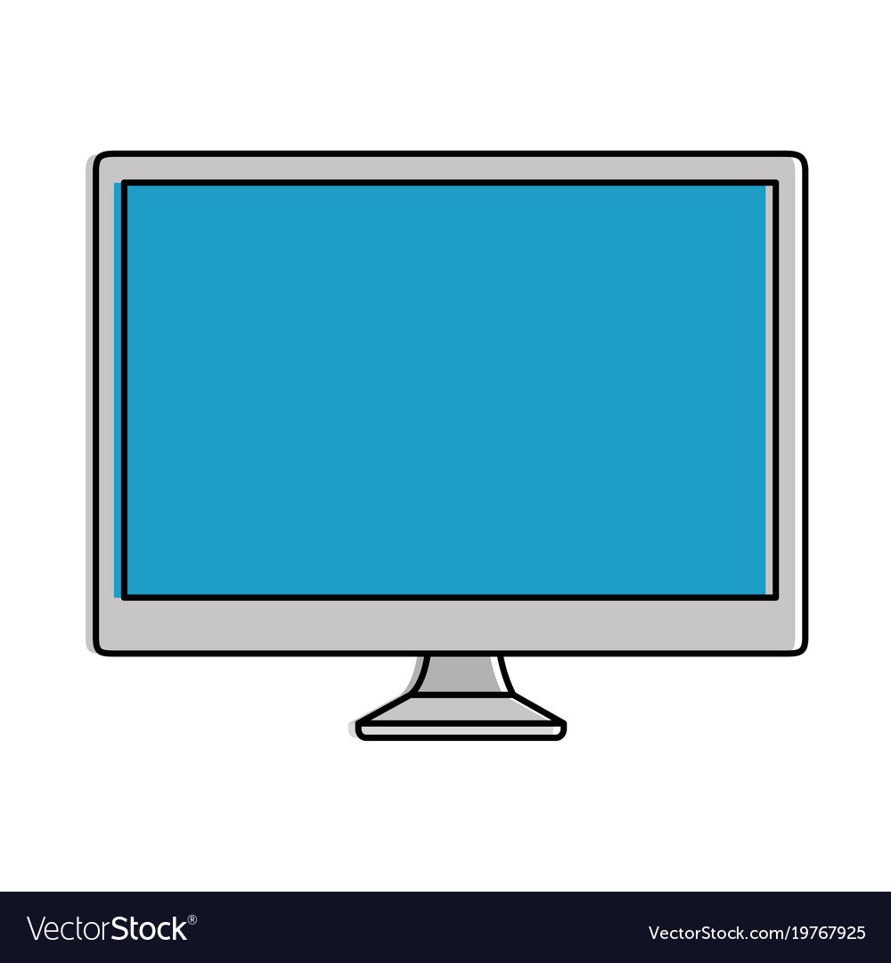 Monitor computer isolated icon
