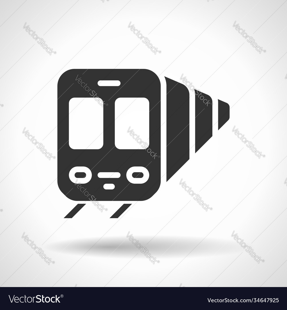 Monochromatic train icon with hovering effect vector image Monochromatic train icon with hovering effect