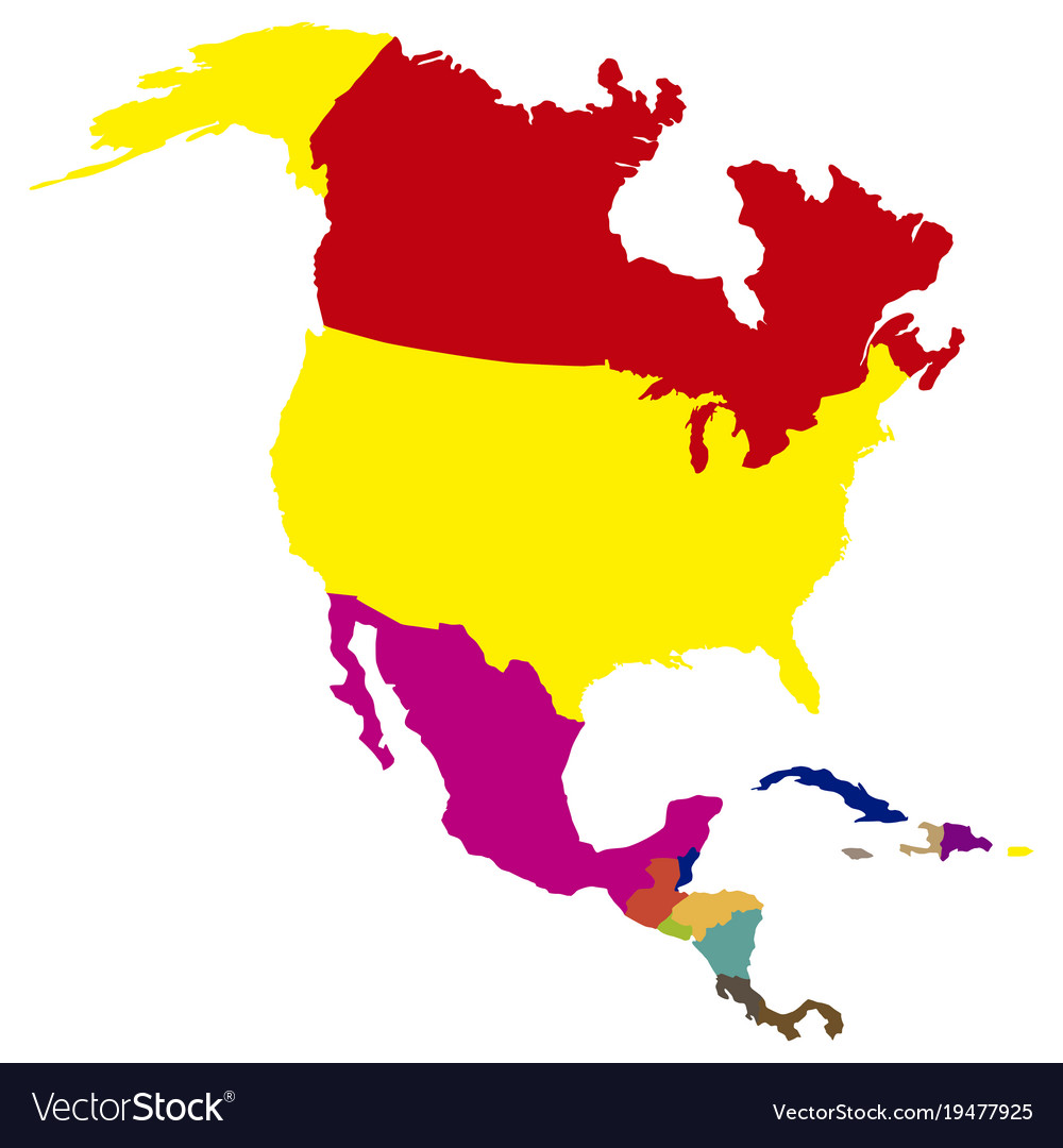 Politische Karte von Nordamerika