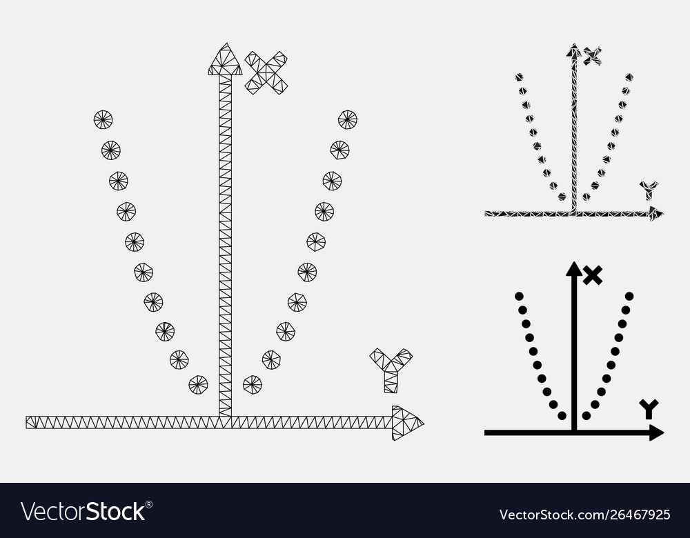 Parabole plot mesh 2d model and triangle vector image Parabole plot mesh 2d model and triangle