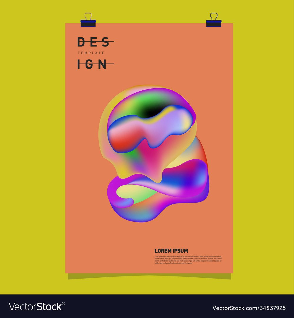 Simple abstract colorful fluid background