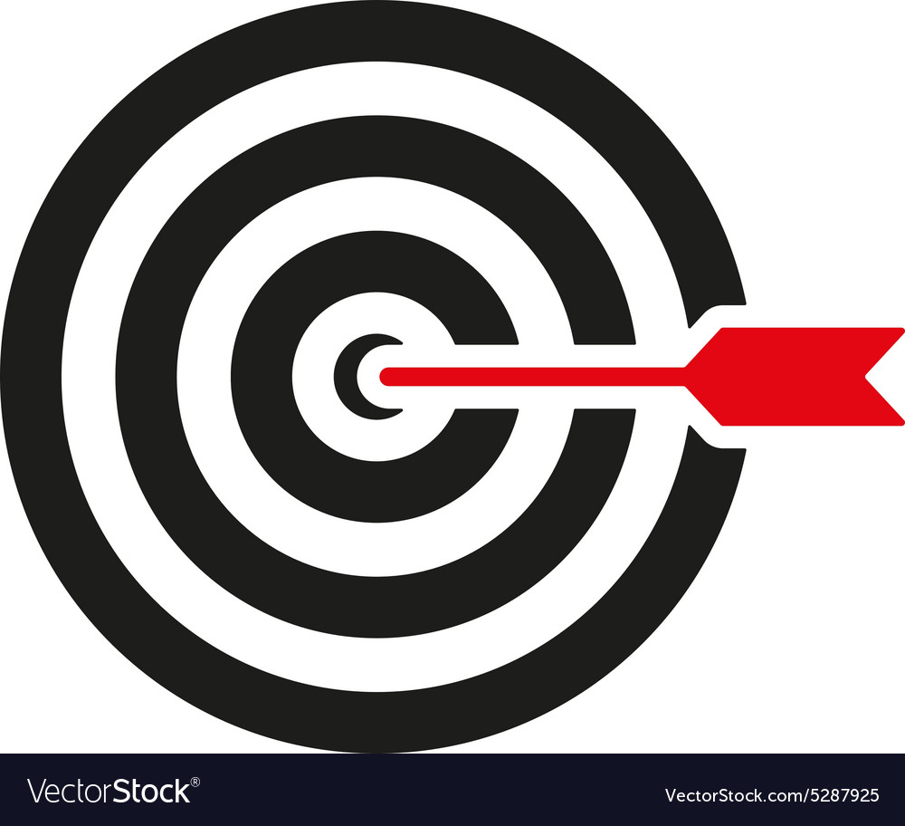 Target icon symbol flat Royalty Free Vector Image