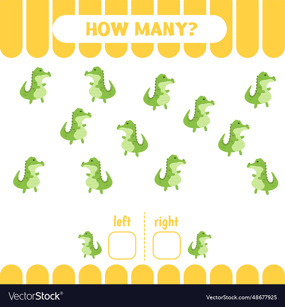 Worksheet for kids to learn left and right count