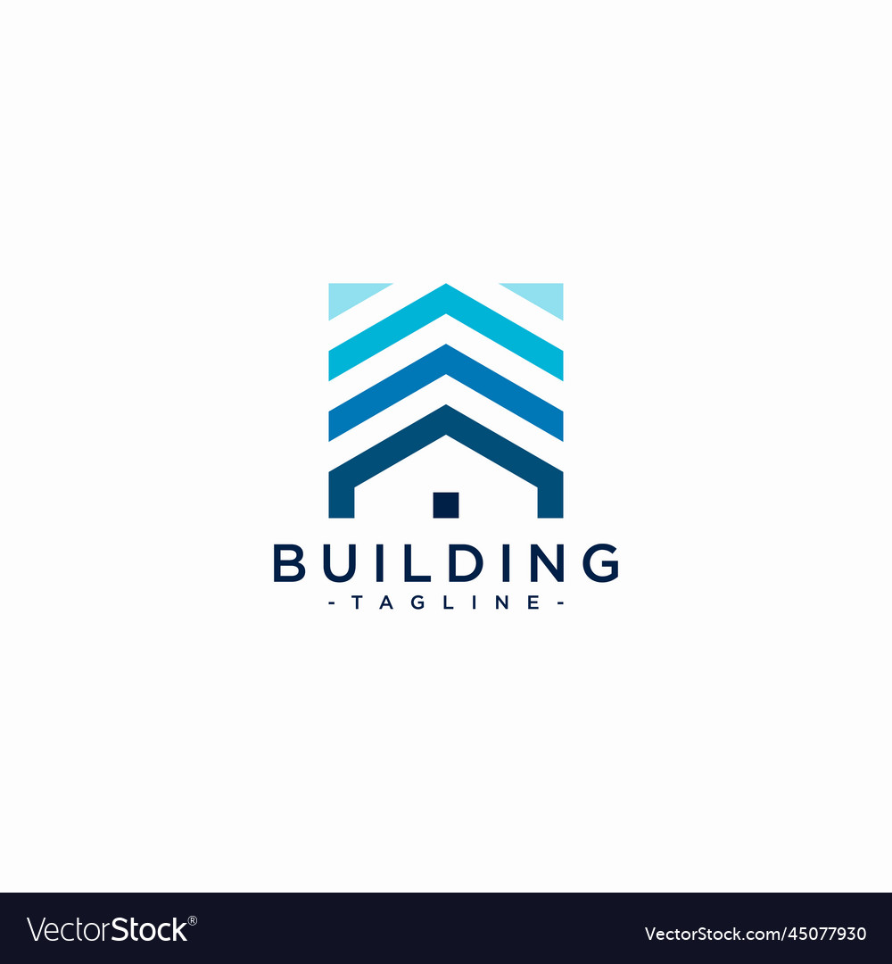 Abstract building logo square shape