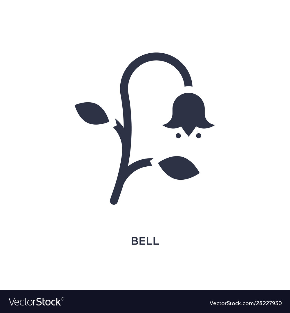 Bell icon on white background simple element from vector image Bell icon on white background simple element from