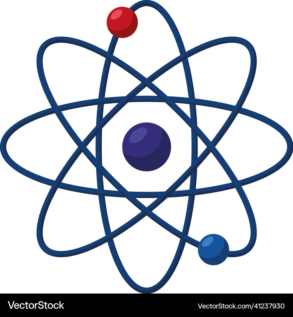 Blue atom design Royalty Free Vector Image - VectorStock