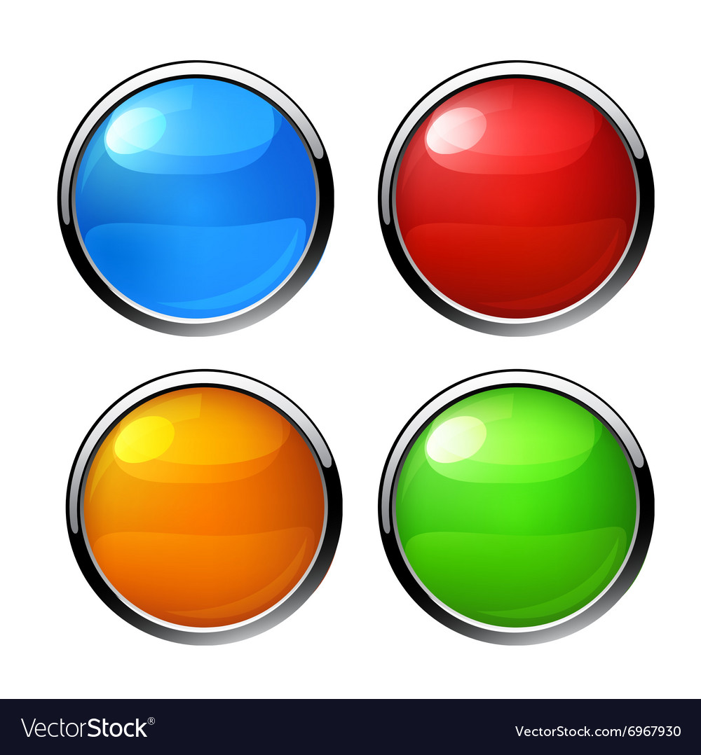 Buttons Elements Round Royalty Free Vector Image