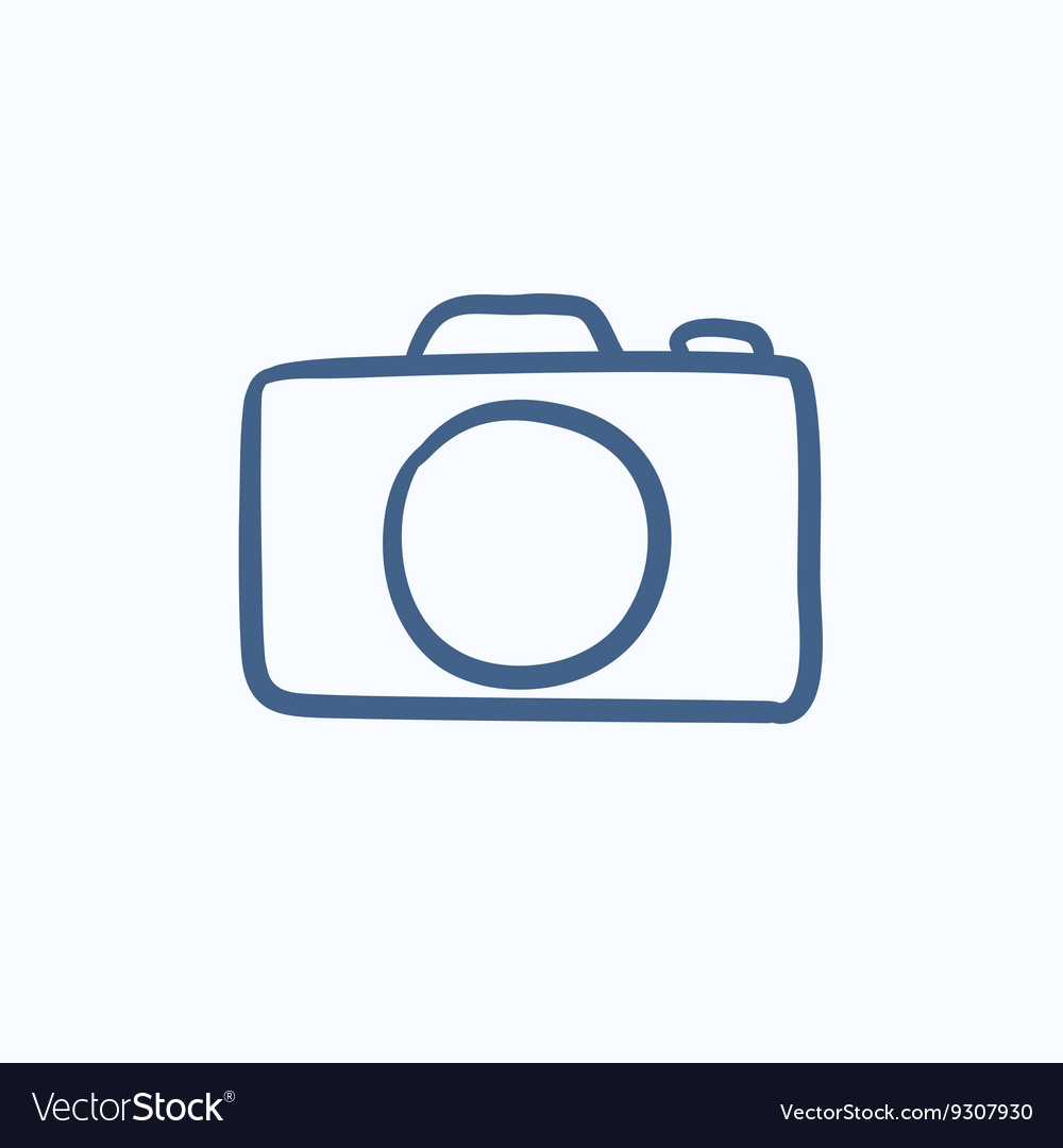 Camera sketch icon Royalty Free Vector Image - VectorStock