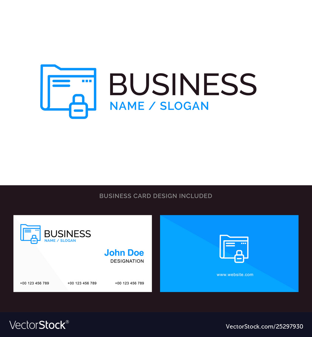 Data folder password protection secure blue vector image Data folder password protection secure blue