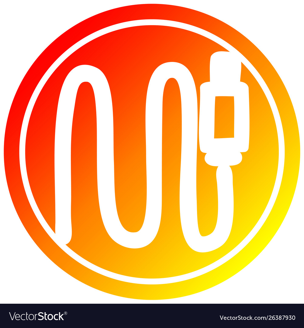 Electrical plug circular in hot gradient spectrum