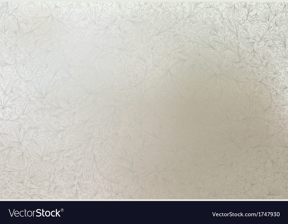 Elegant Silver Floral Wallpaper