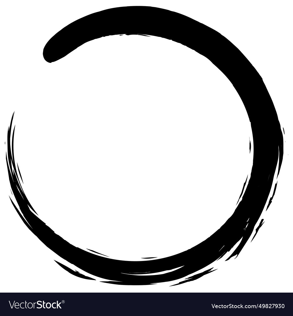 Enso zen circle stroke logo Royalty Free Vector Image