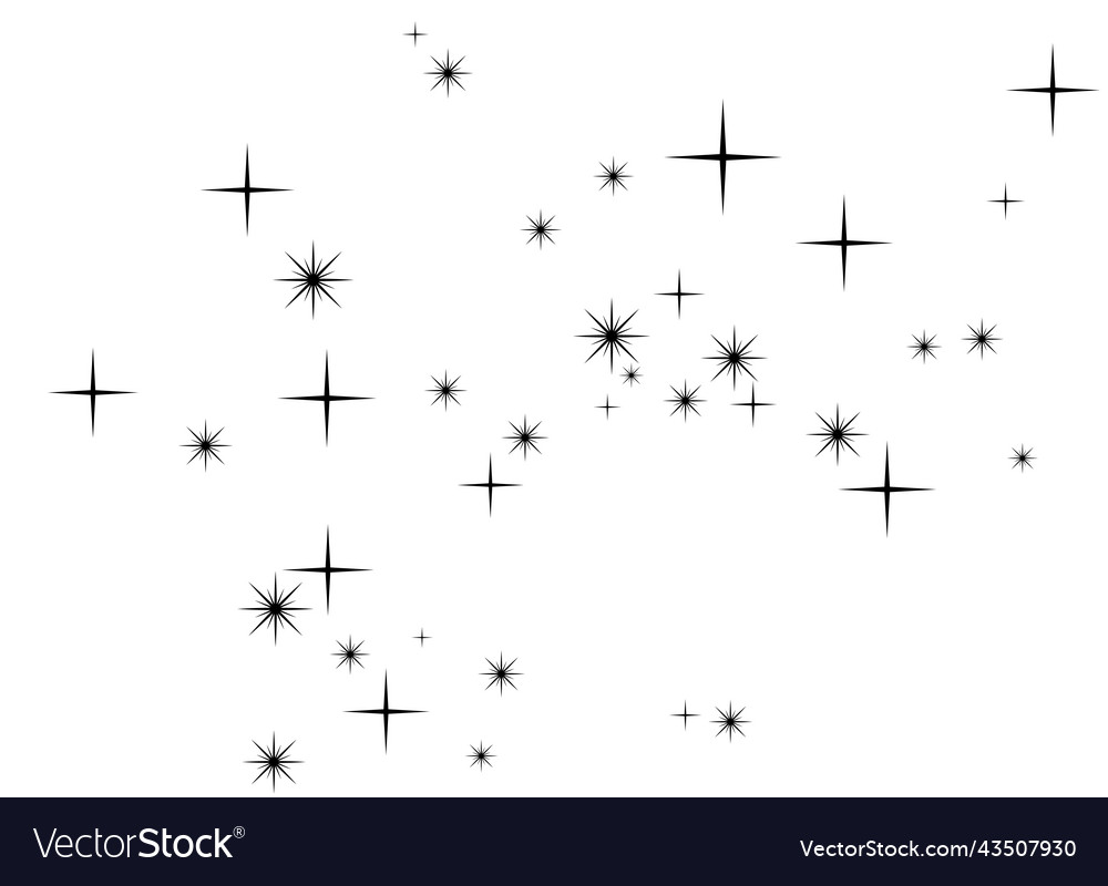 Fireworks star random source stream falling vector image Fireworks star random source stream falling
