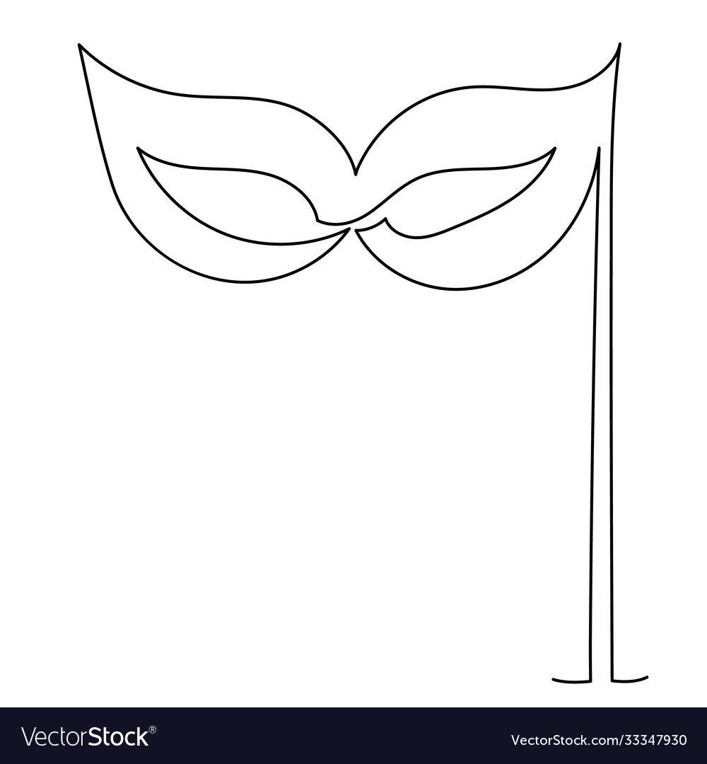 Isolated drawing with one continuous line