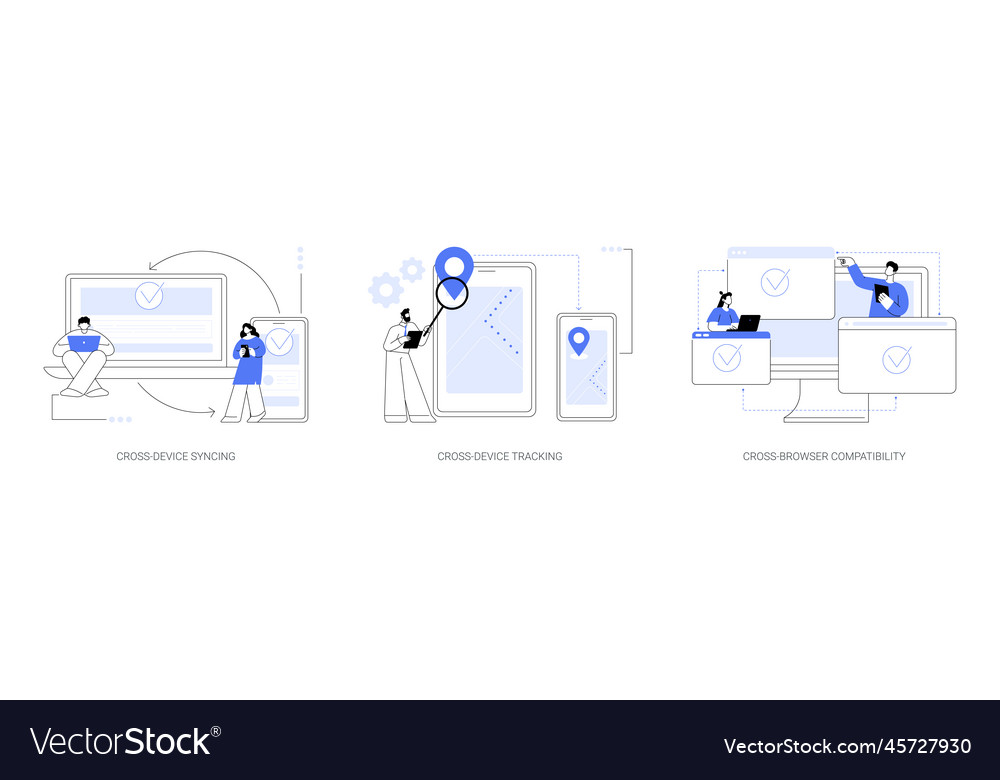 Multi-device compatibility abstract concept