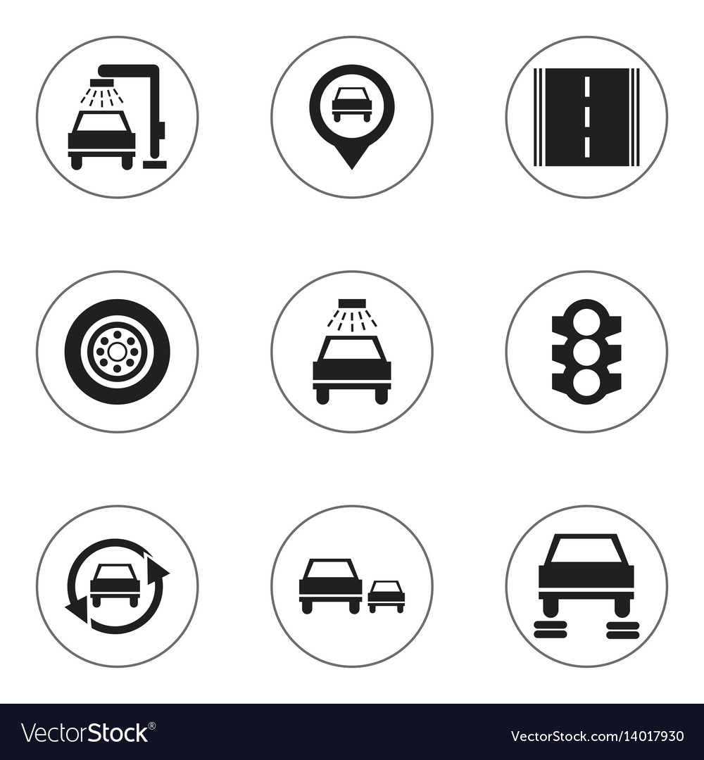 Nine Vehicle Icon Set