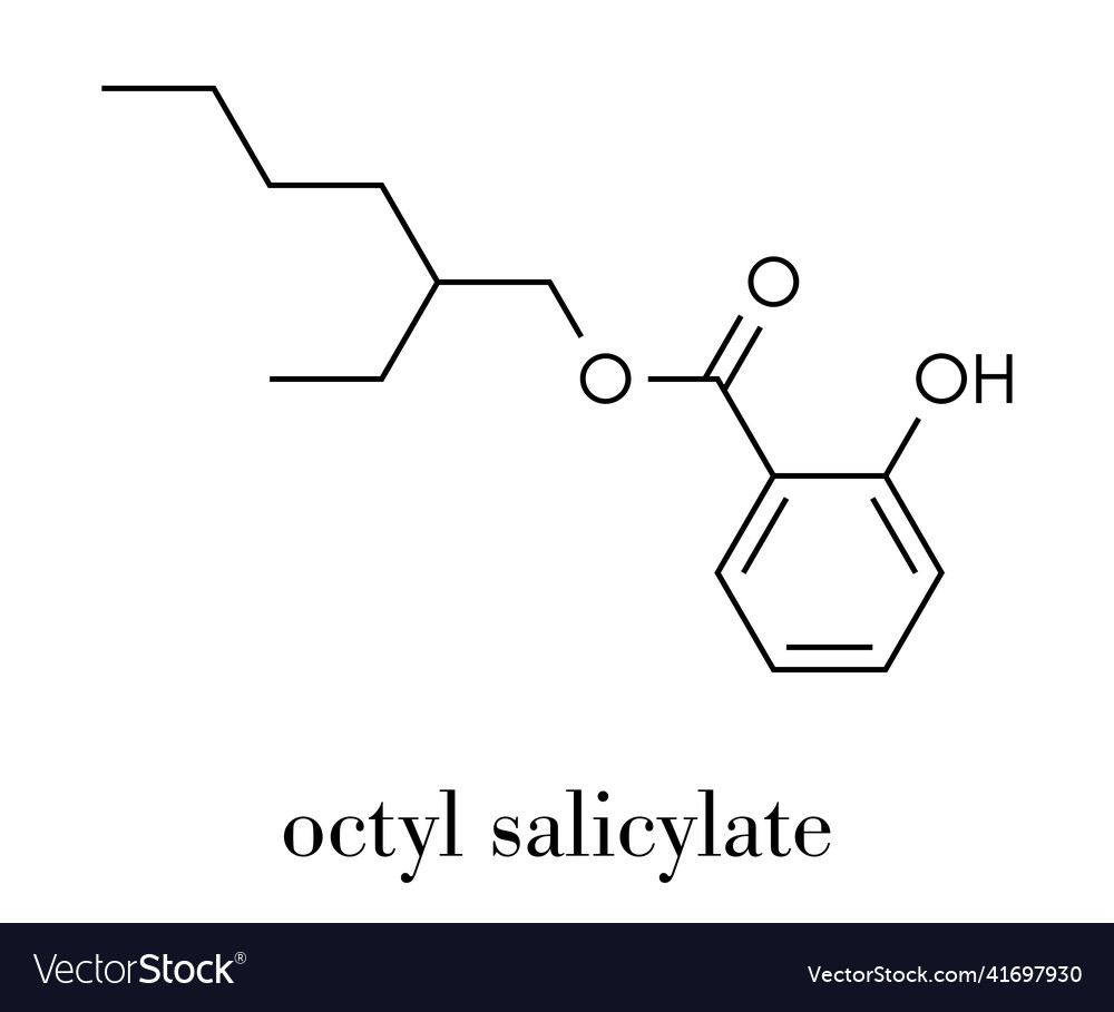 Octyl salicylate octisalate sunscreen molecule uv