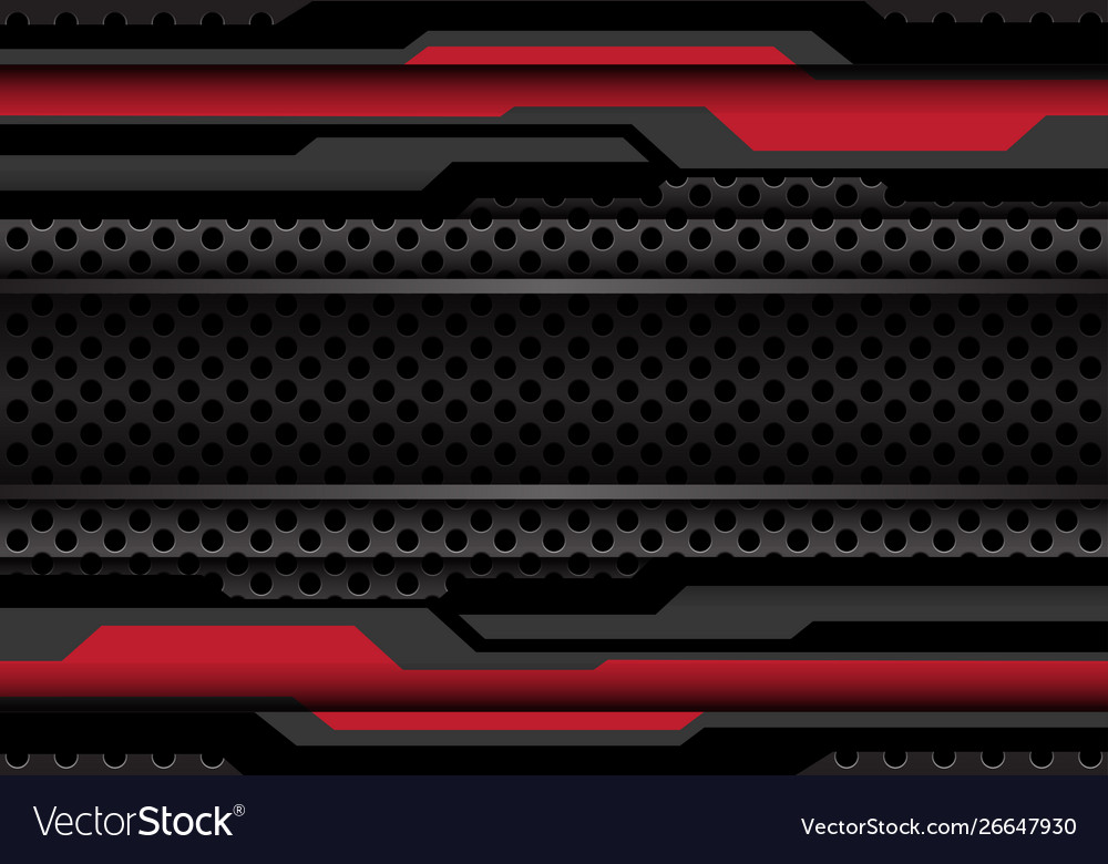 Red & Grey Cyber Mesh Pattern