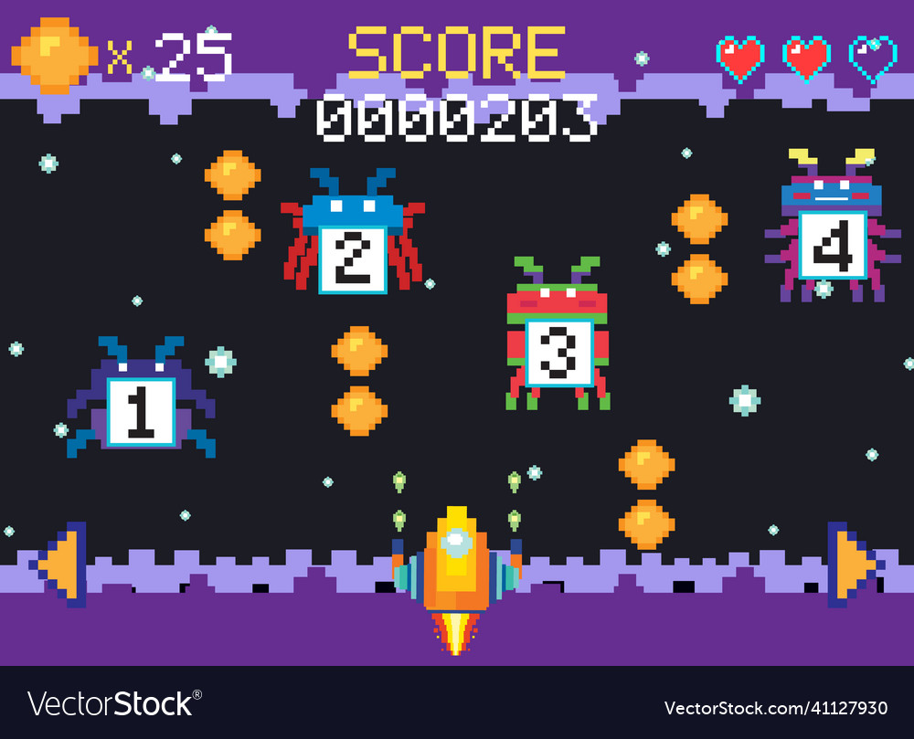 Space game user interface template