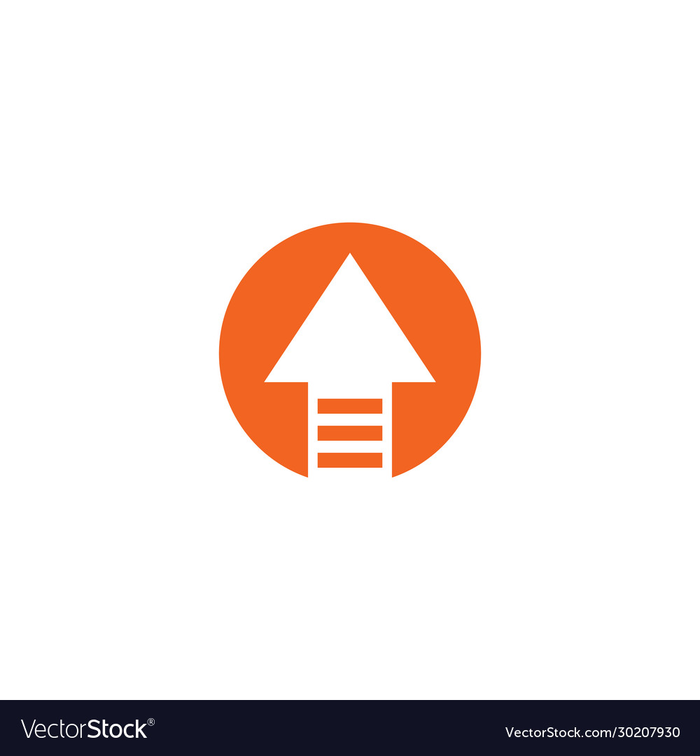 Upload icon logo design template