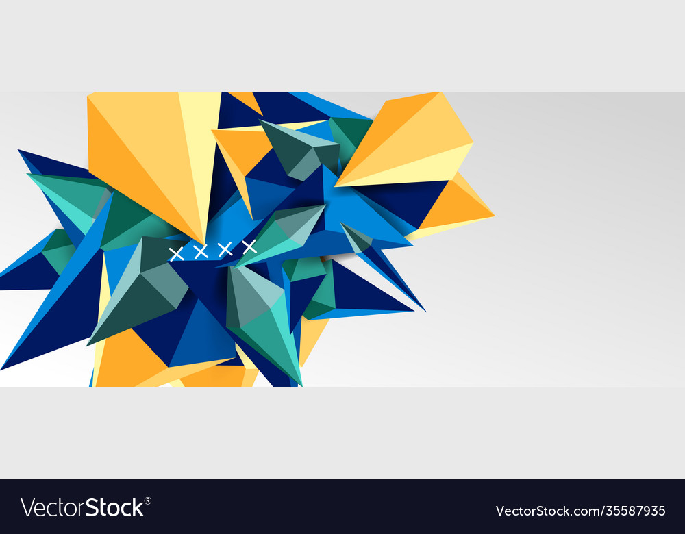 3d low poly abstract shape background