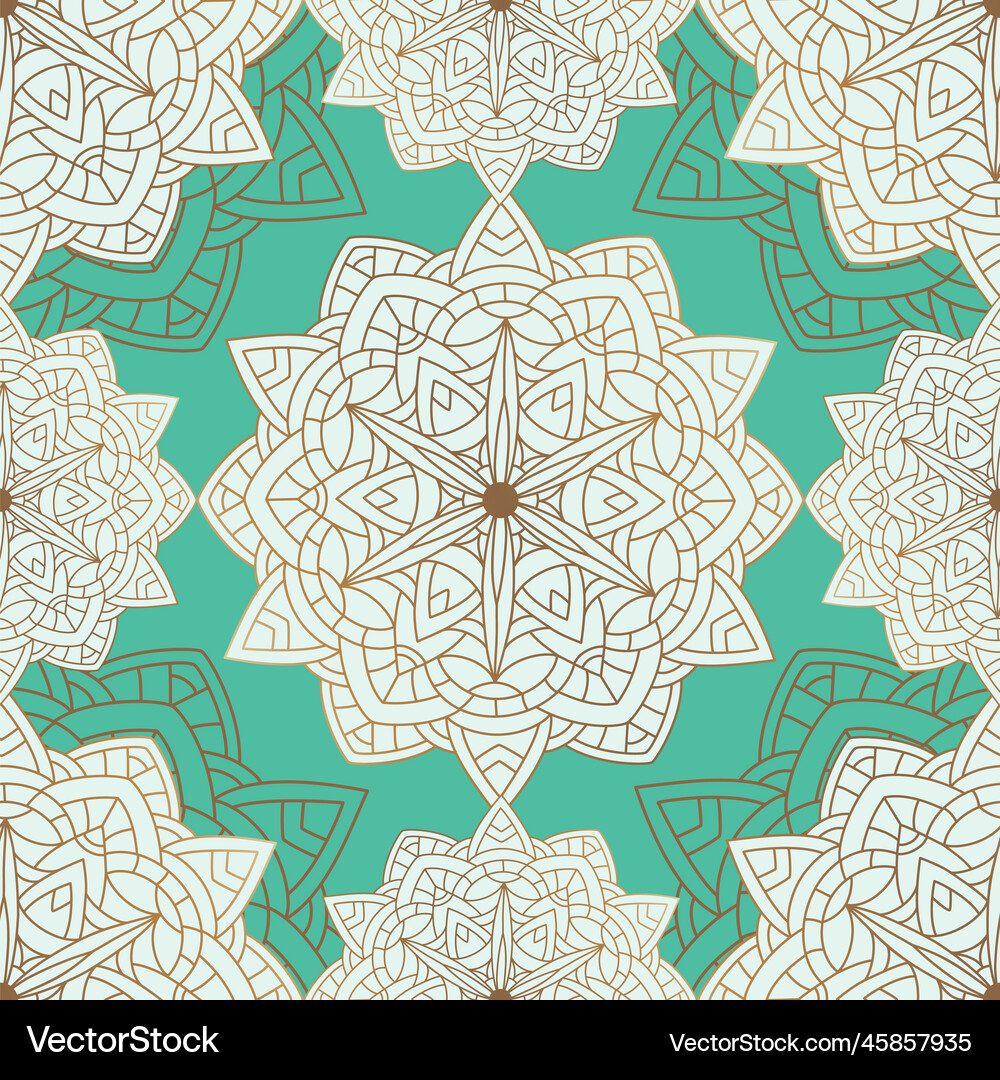 Abstract seamless pattern of luxury mandala Vector Image