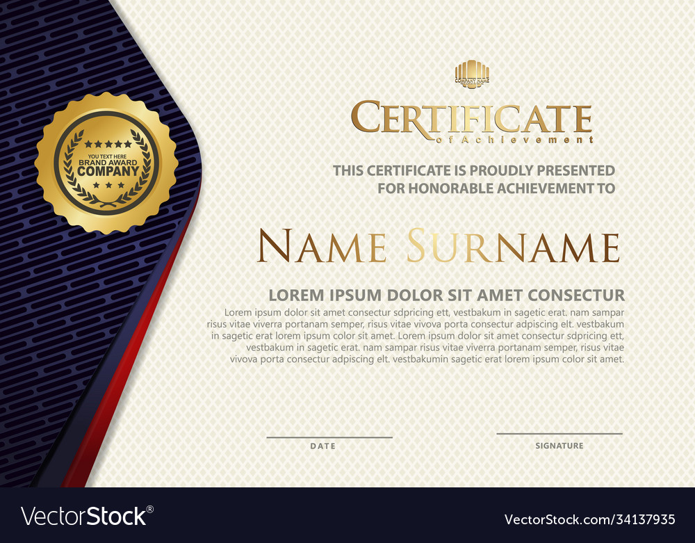 Certificate template with textured background
