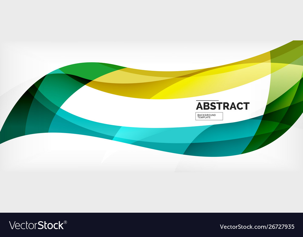 Colorful wave lines abstract background color Vector Image