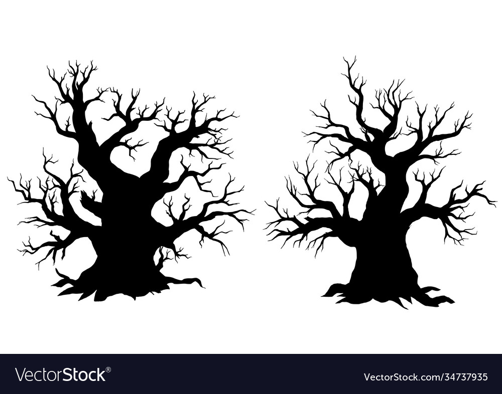 Dead tree silhouette Royalty Free Vector Image