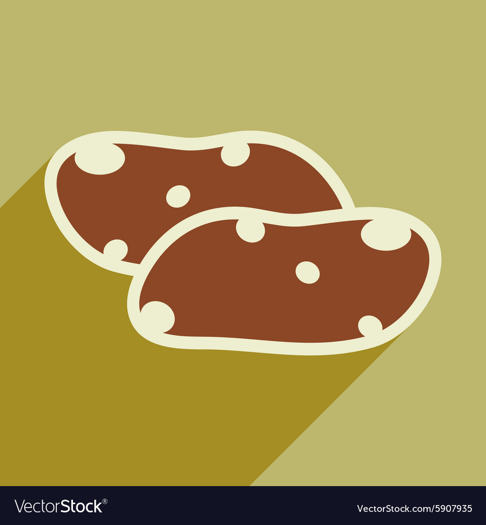 Flat with shadow icon and mobile application