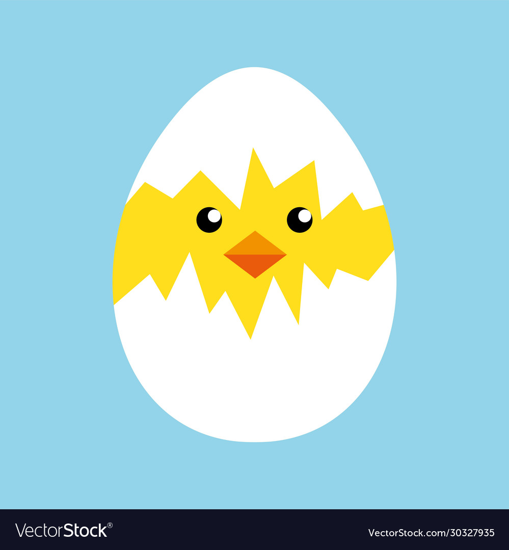 Happy easter egg chick sign background