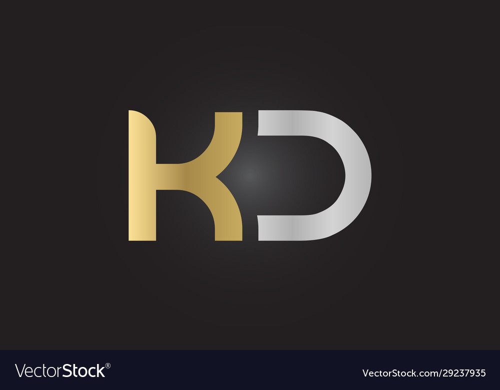 Initial alphabet kd logo design template abstract