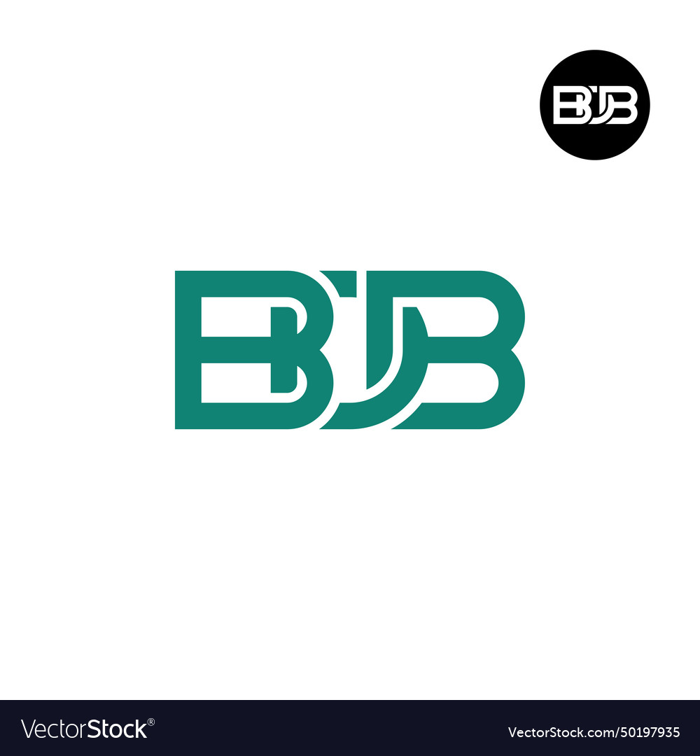 Letter bdb monogram logo design Royalty Free Vector Image