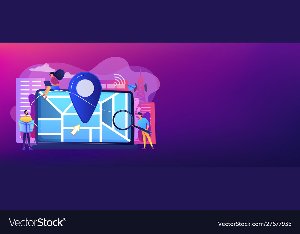 Local search optimization concept banner header vector image Local search optimization concept banner header