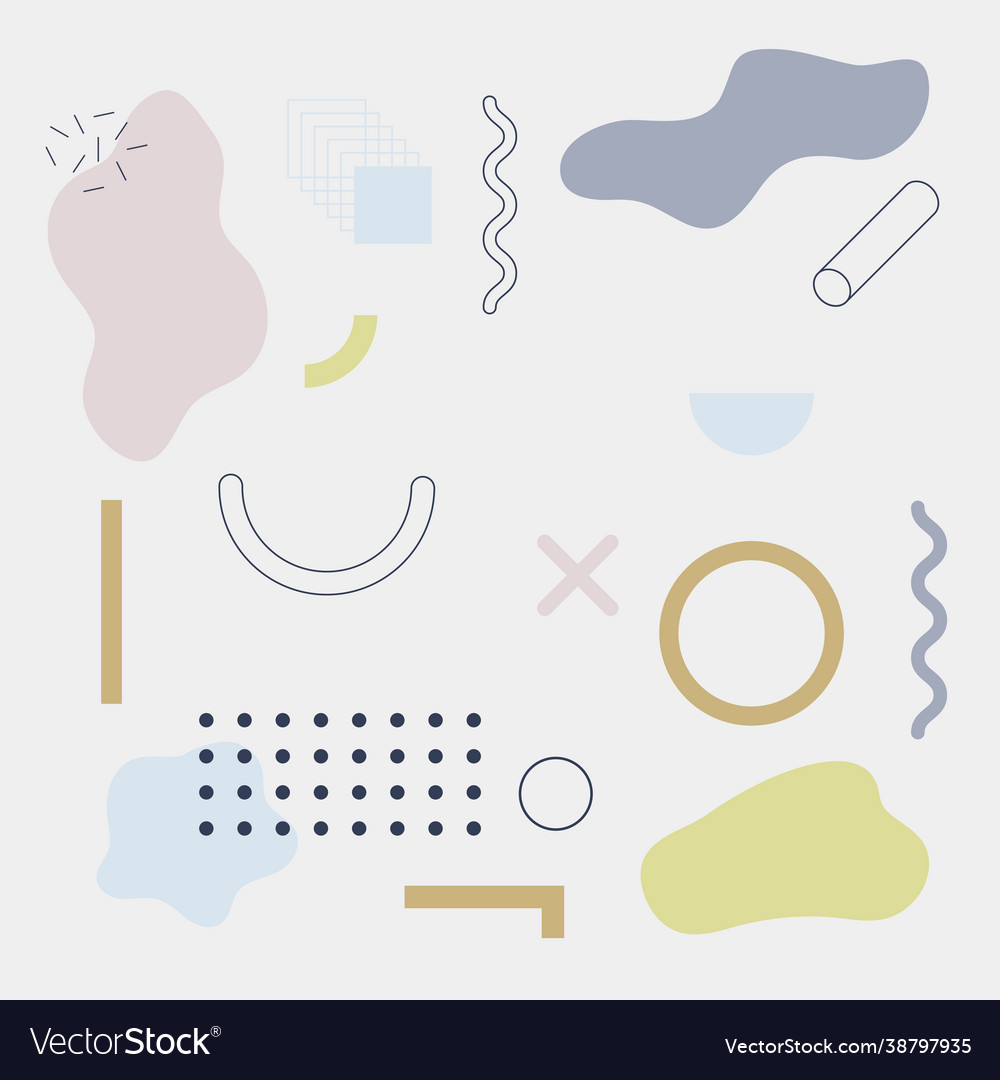 Memphis design element pattern background template vector image Memphis design element pattern background template