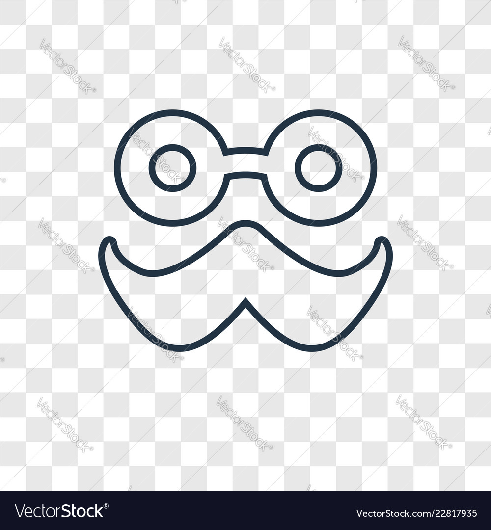 Moustache concept linear icon isolated