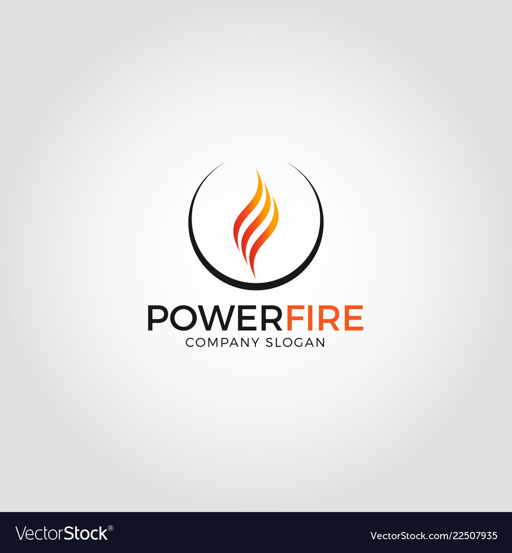 Power fire - energy logo