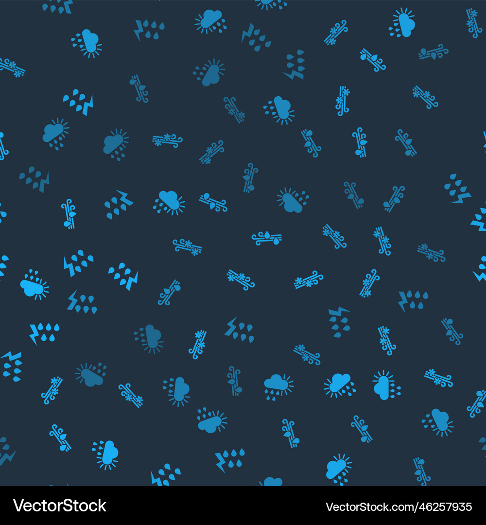 Set cloudy with rain and sun wind snow and storm Vector Image