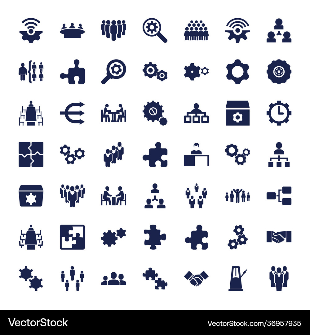 Teamwork icons Royalty Free Vector Image - VectorStock