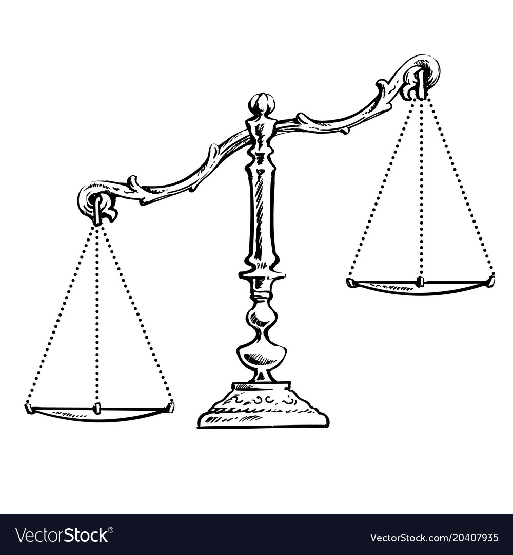 Unbalanced scales Royalty Free Vector Image VectorStock